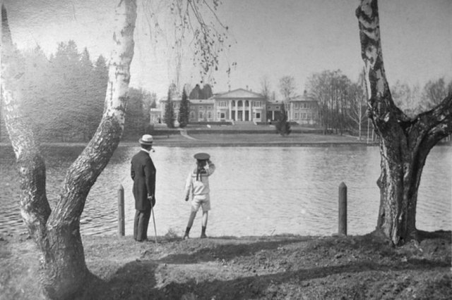 ок.1915 - Вид с дороги на усадьбу Виноградово