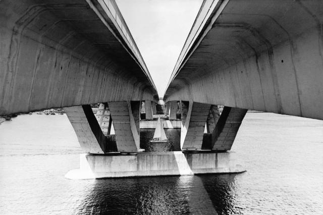 ок.1987 - Вид из-под нового моста Дмитровского шоссе