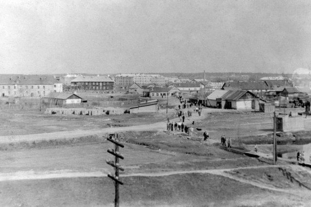 1958 - Вид с платформы Хлебниково в сторону Госпитального городка